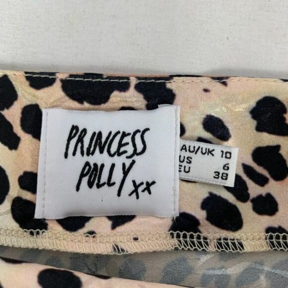 Princess Polly Leopard Print Midi Skirt US 6 Polyester Womens Wear - Picture 4 of 7